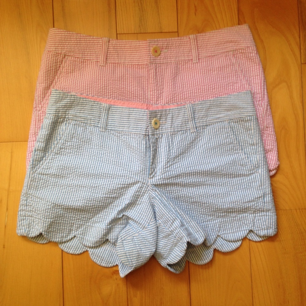 2 Lilly Pulitzer seersucker Buttercup shorts sz 6